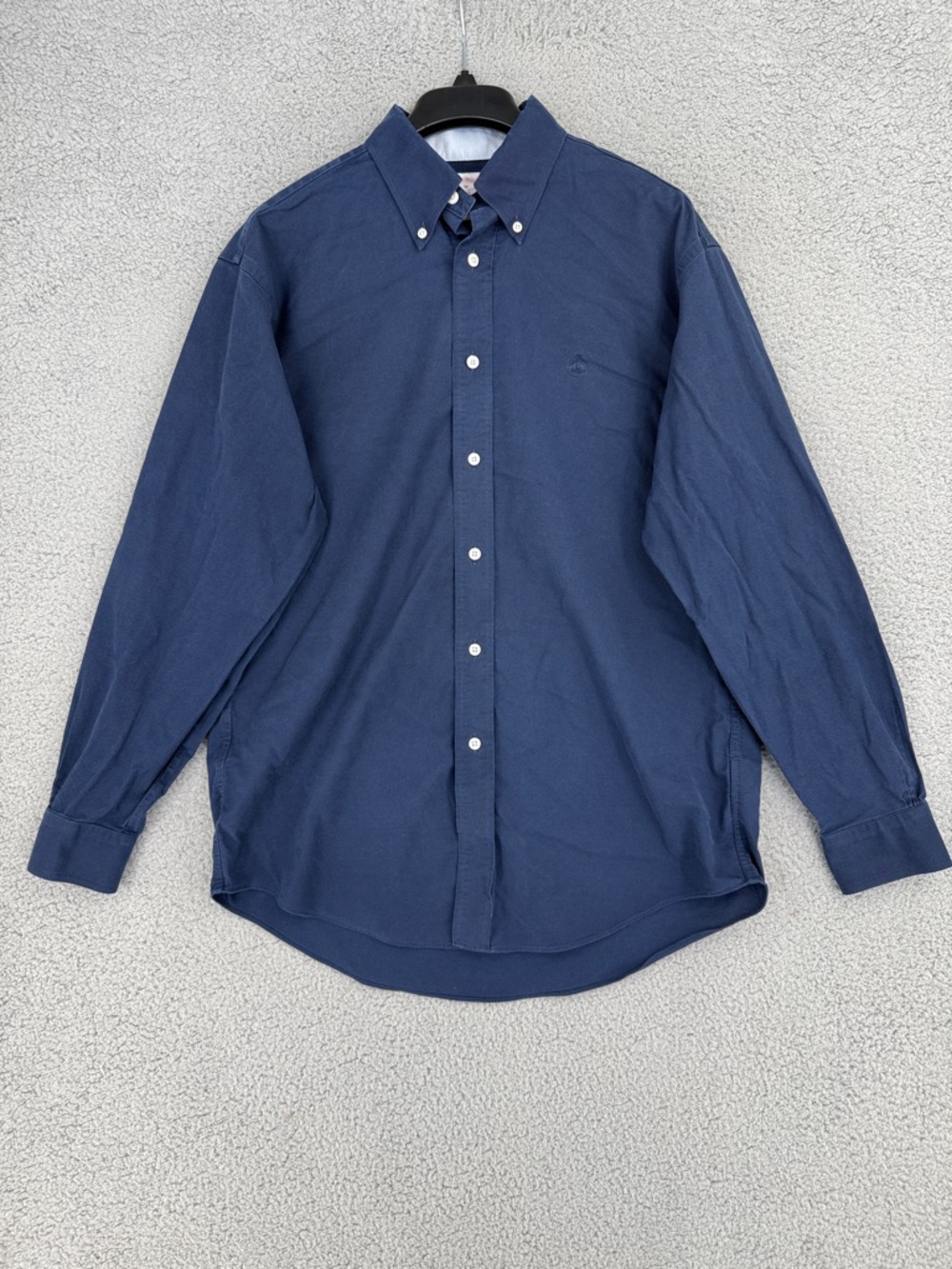 Brooks Brothers Madison Fit Men’s Medium Long Sleeve Shirt Navy Blue Button Down